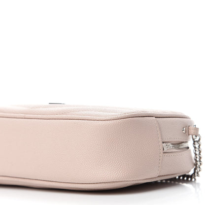 Saint Laurent Grain De Poudre Matelasse Monogram Mini Lou Camera Bag Marble Pink 7 of 10