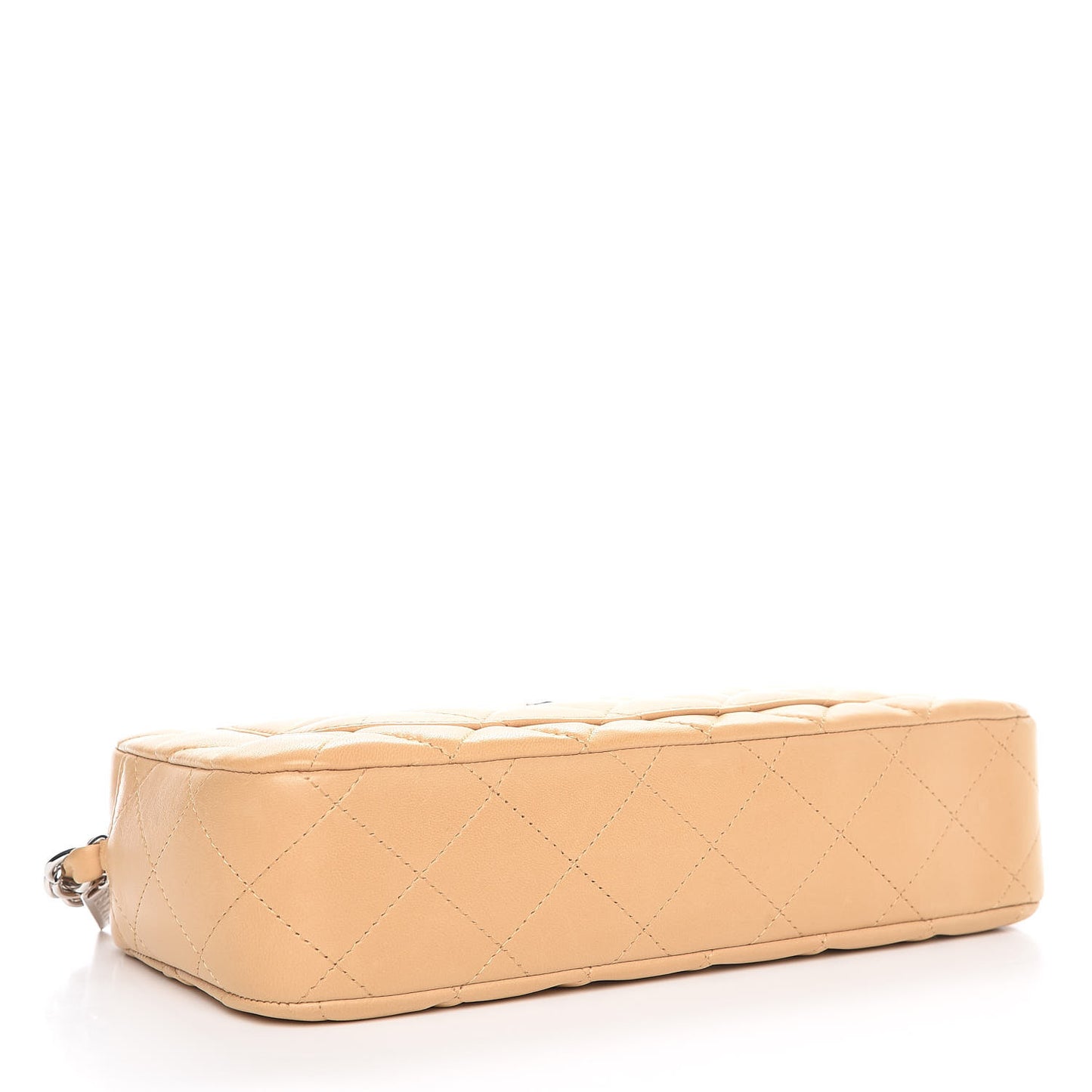 Lambskin Quilted Timeless Camera Case Beige