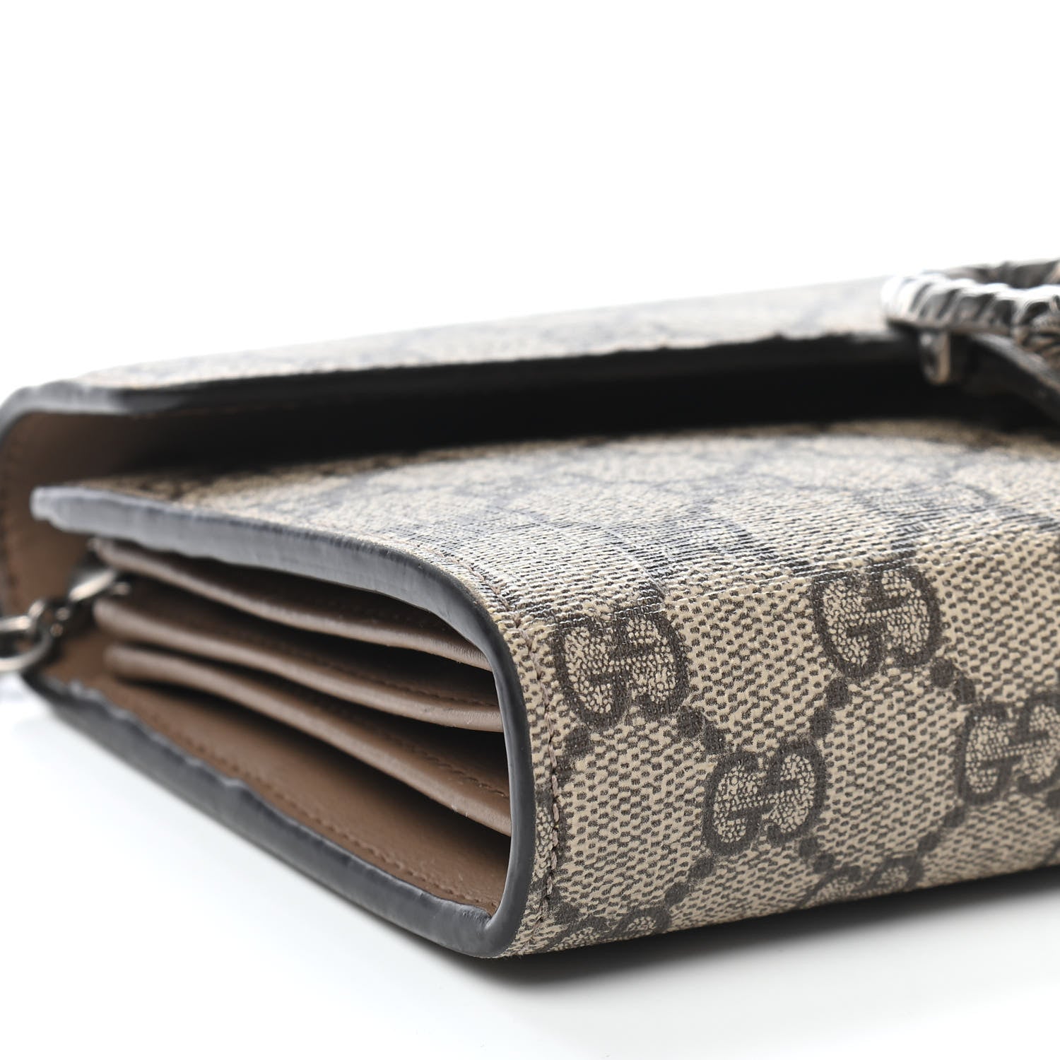 Gucci GG Supreme Monogram Mini Dionysus Chain Wallet Beige Taupe 8 of 9
