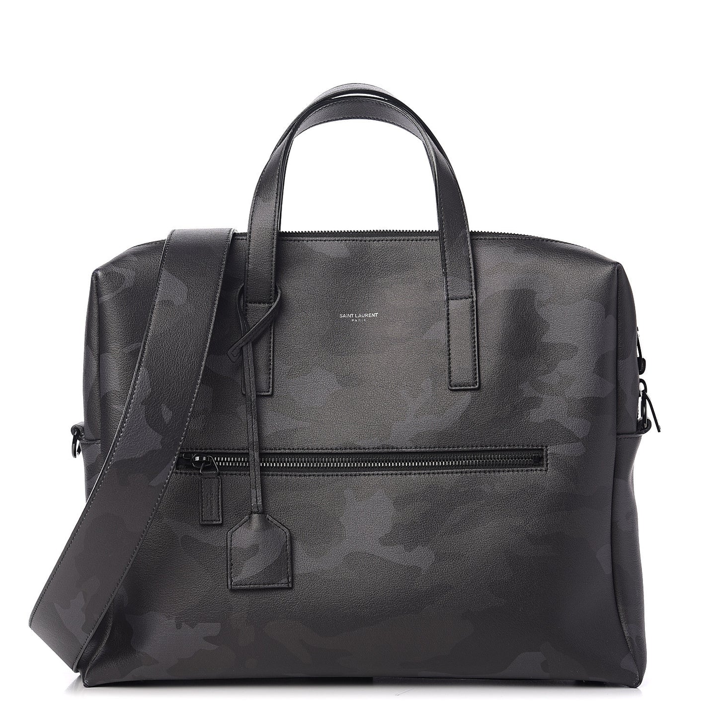 Calfskin Camouflage Bold Briefcase Black Grey