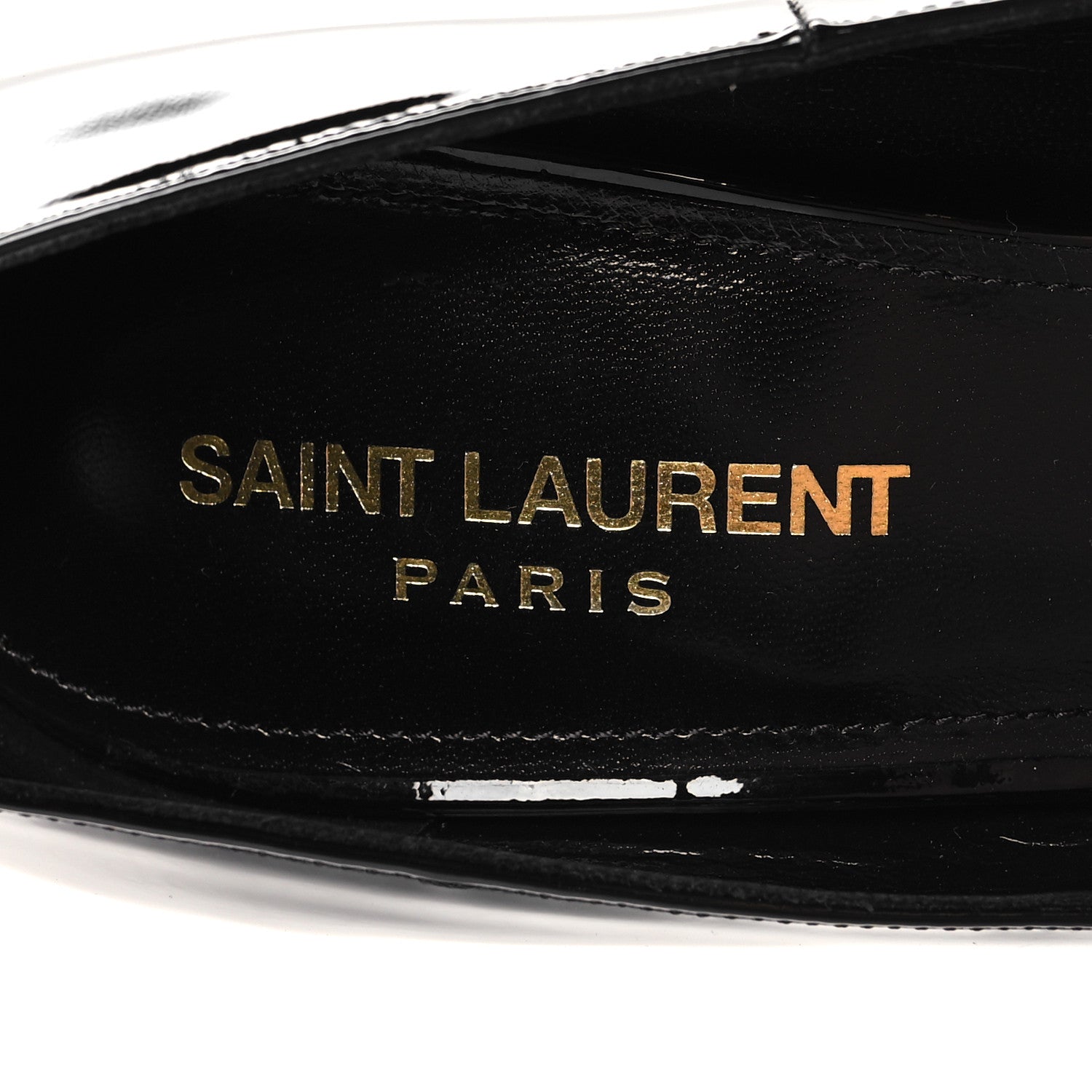 Saint Laurent Patent Opyum 110 Pumps 39 Black Gold 9 of 10
