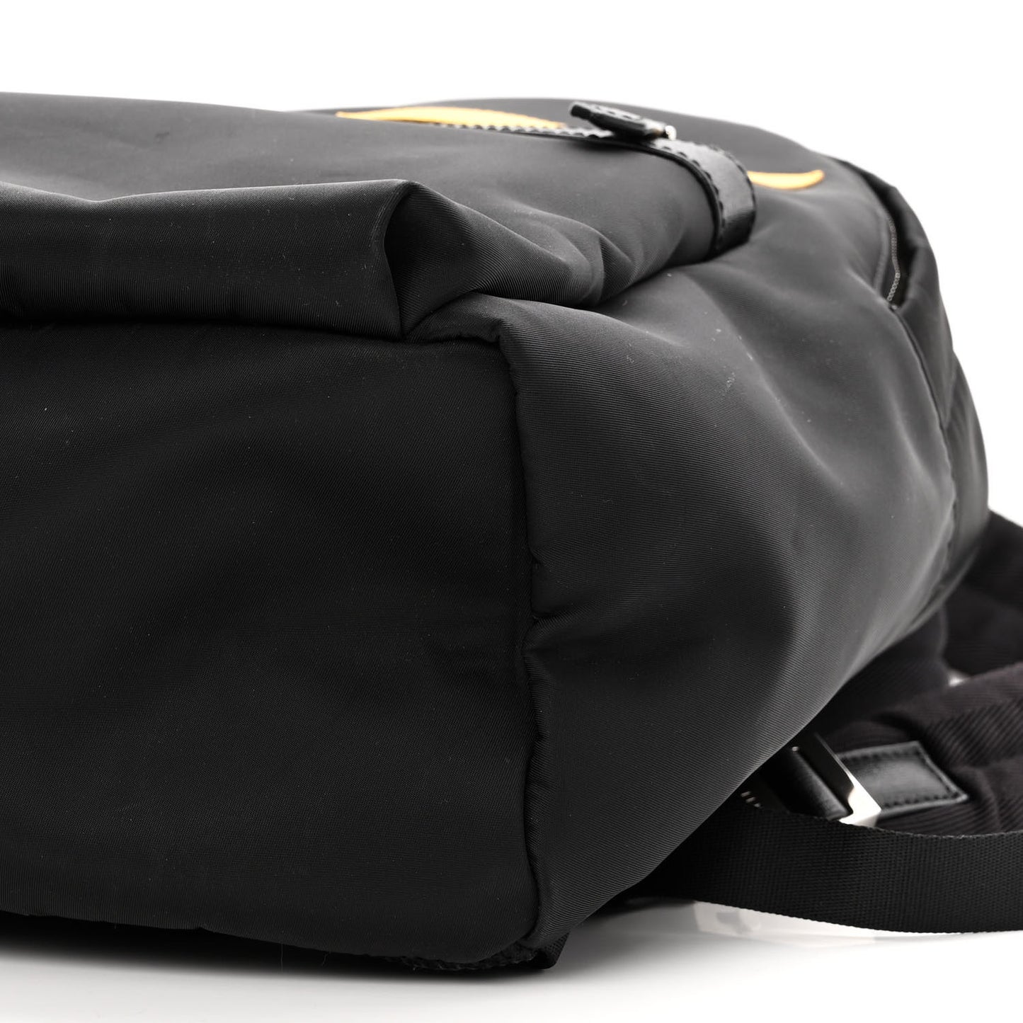 Nylon Vitello Elite Monster Eyes Rounded Backpack Black Yellow