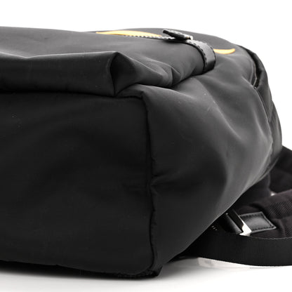 Fendi Nylon Vitello Elite Monster Eyes Rounded Backpack Black Yellow 10 of 10