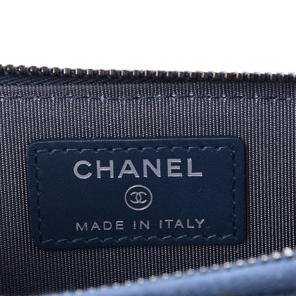 Chanel Caviar Quilted Key Holder Case Blue 7 of 8