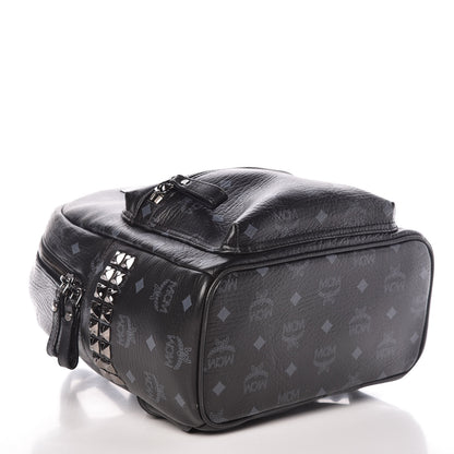 MCM Visetos Small Side Stud Stark Backpack Black 4 of 10