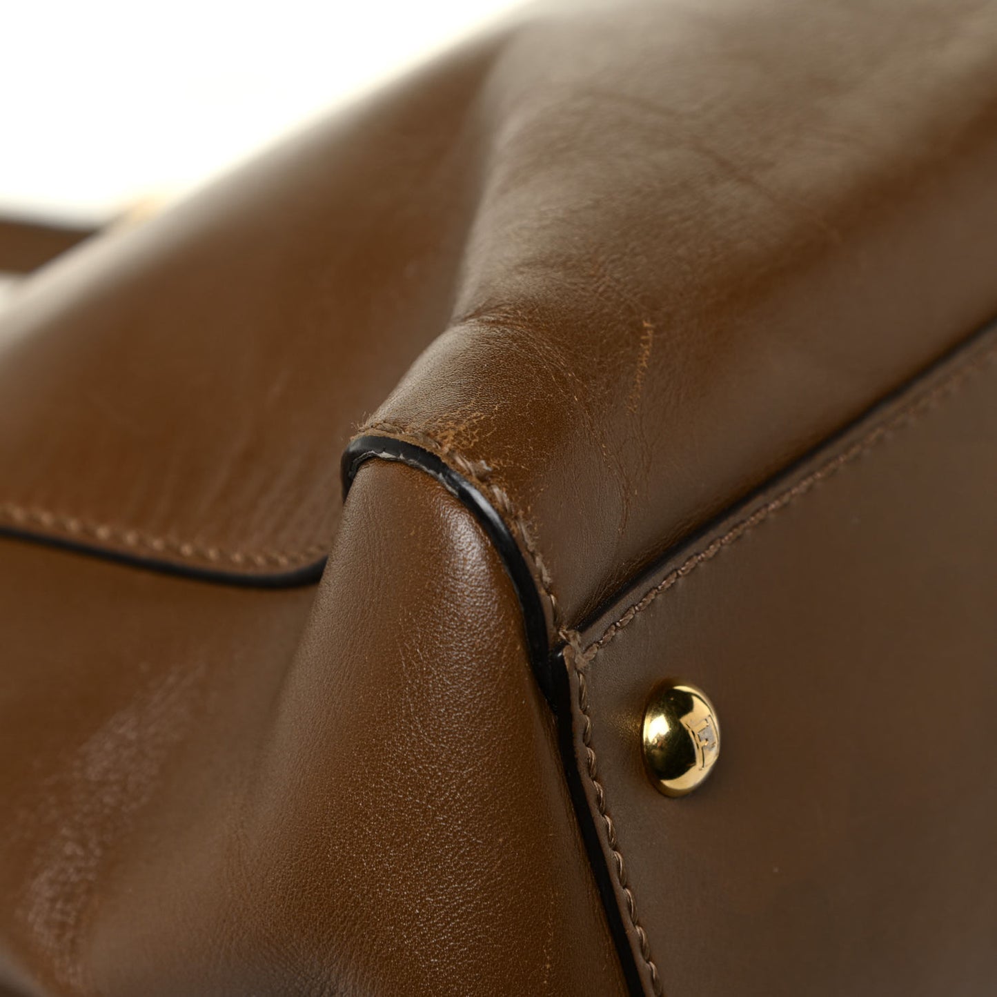 Vitello Morgan Fabric Jacquard Pequin Large Peekaboo Iconic Satchel Foresta Tobacco Black