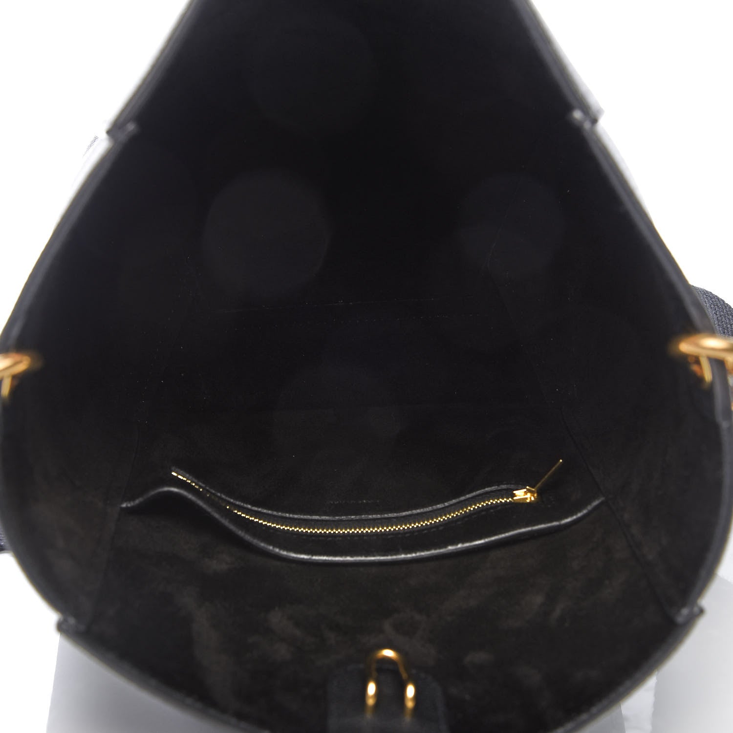 Celine Soft Grained Calfskin Small Sangle Bucket Bag Black 4 of 7