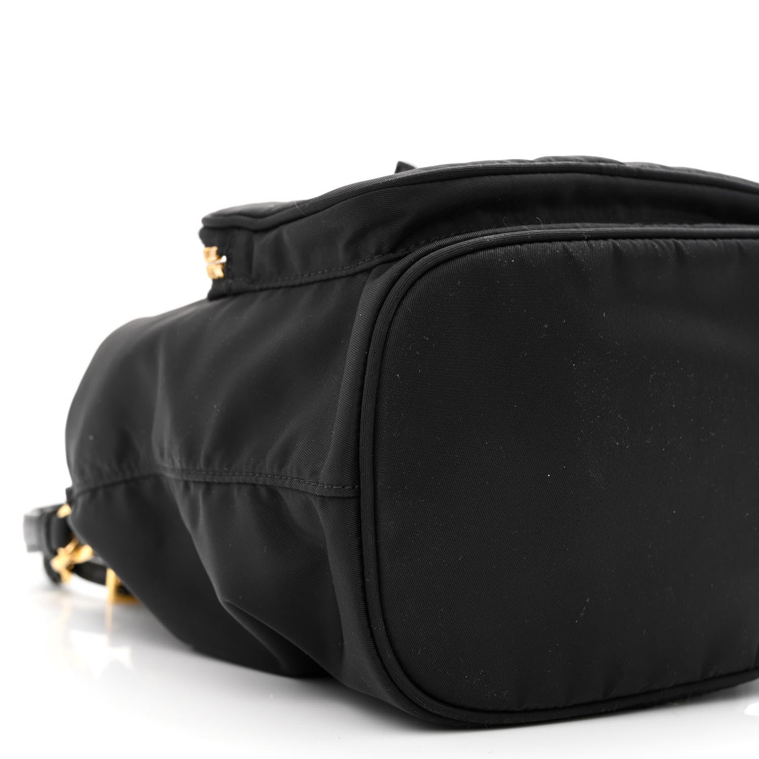 Prada Saffiano Tessuto Nylon Mini Bucket Crossbody Bag Black 11 of 12