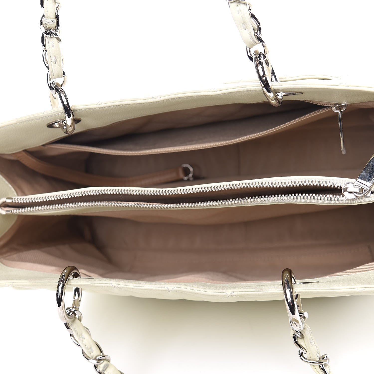 Chanel Caviar Quilted Grand Shopping Tote GST Ecru 5 of 15