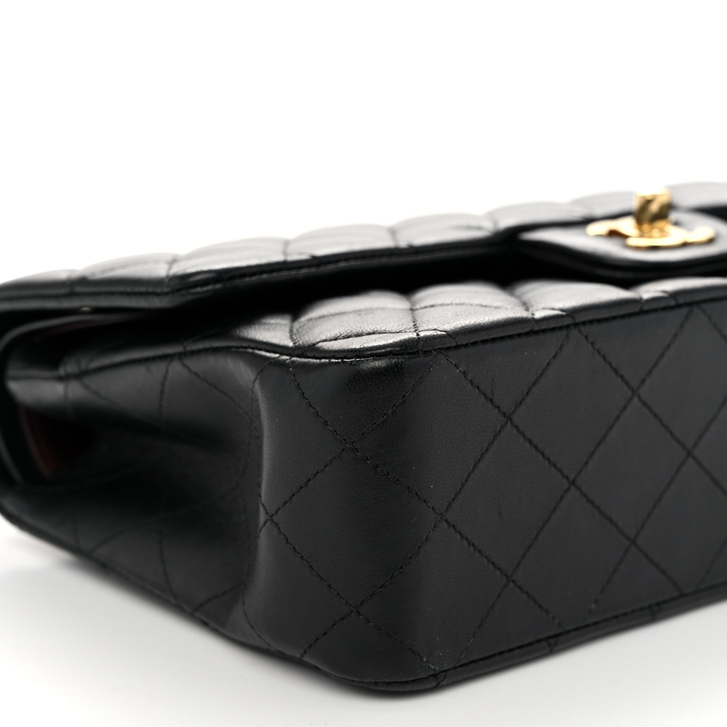 Chanel Lambskin Quilted Medium Double Flap Black 9 of 10