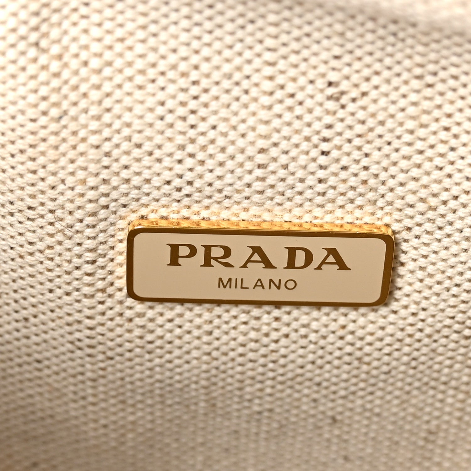 Prada Wicker Canvas Mini Tote Tan White 6 of 11