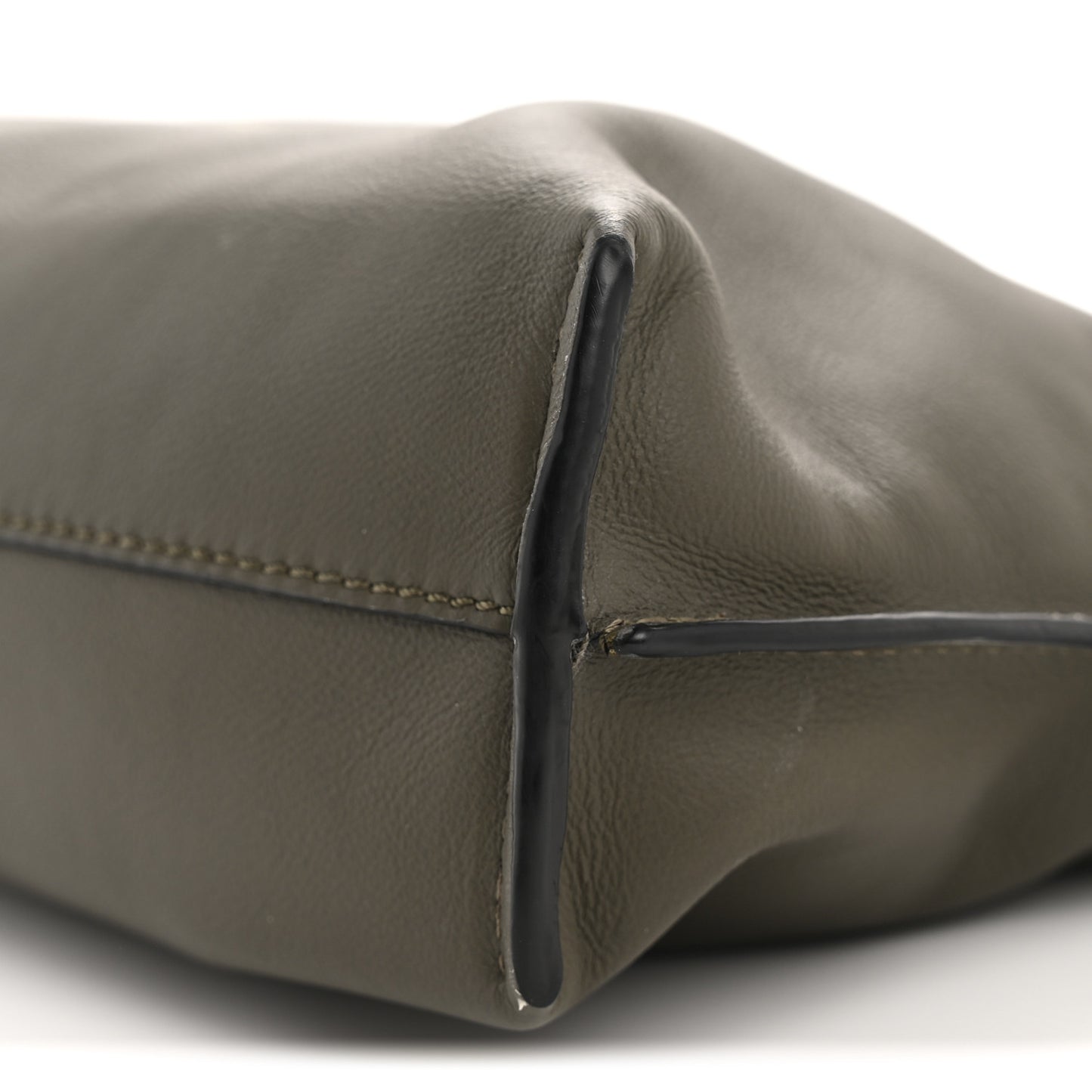Mellow Nappa Donut Chain Flamenco Knot Clutch Khaki Green