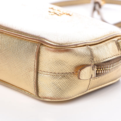 Prada Metallic Saffiano Mini Camera Crossbody Platino 17 of 17