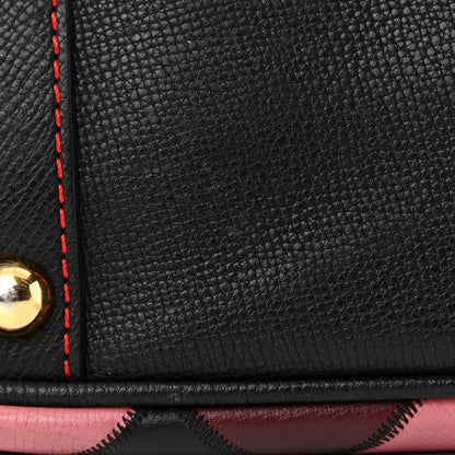 Burberry Grainy Calfskin Patchwork Medium Honeybrook Tote Pink Multicolor 10 of 11