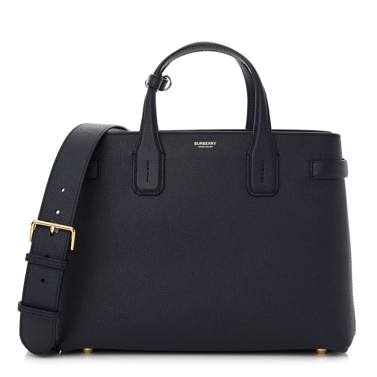 Derby Calfskin Vintage Check Medium Banner Tote Regency Blue