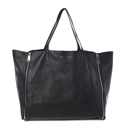 Celine Smooth Lambskin Horizontal Zipper Gusset Cabas Black 1 of 4