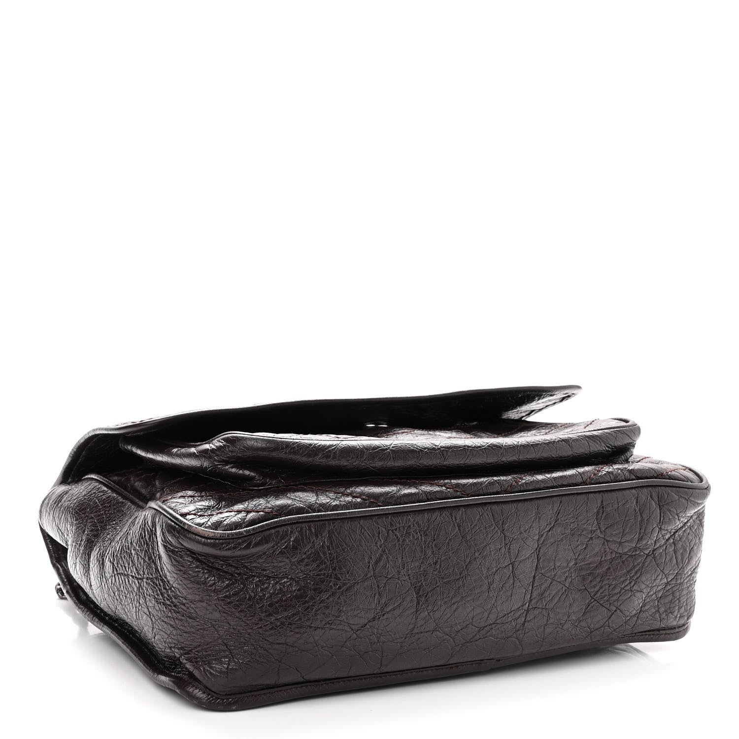 Saint Laurent Crinkled Calfskin Matelasse Monogram Large Niki Chain Satchel Tulip 4 of 12