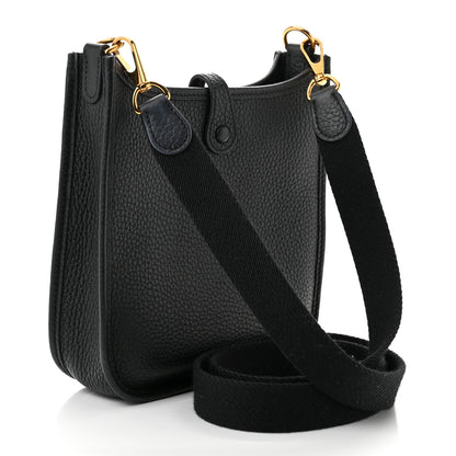 Hermes Taurillon Clemence Evelyne TPM Black 3 of 10