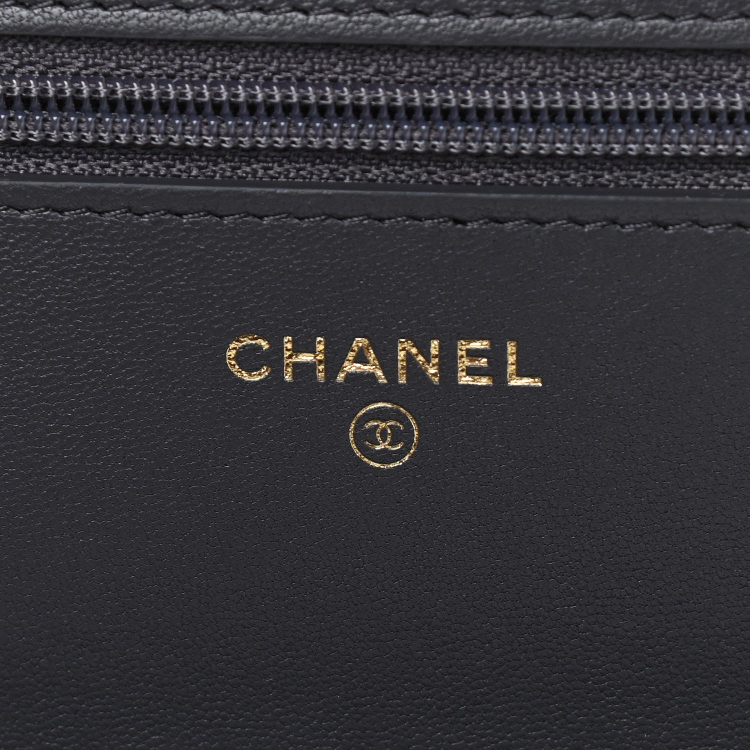 Chanel Lambskin Quilted Chanel 19 Wallet On Chain WOC Dark Grey 6 of 11