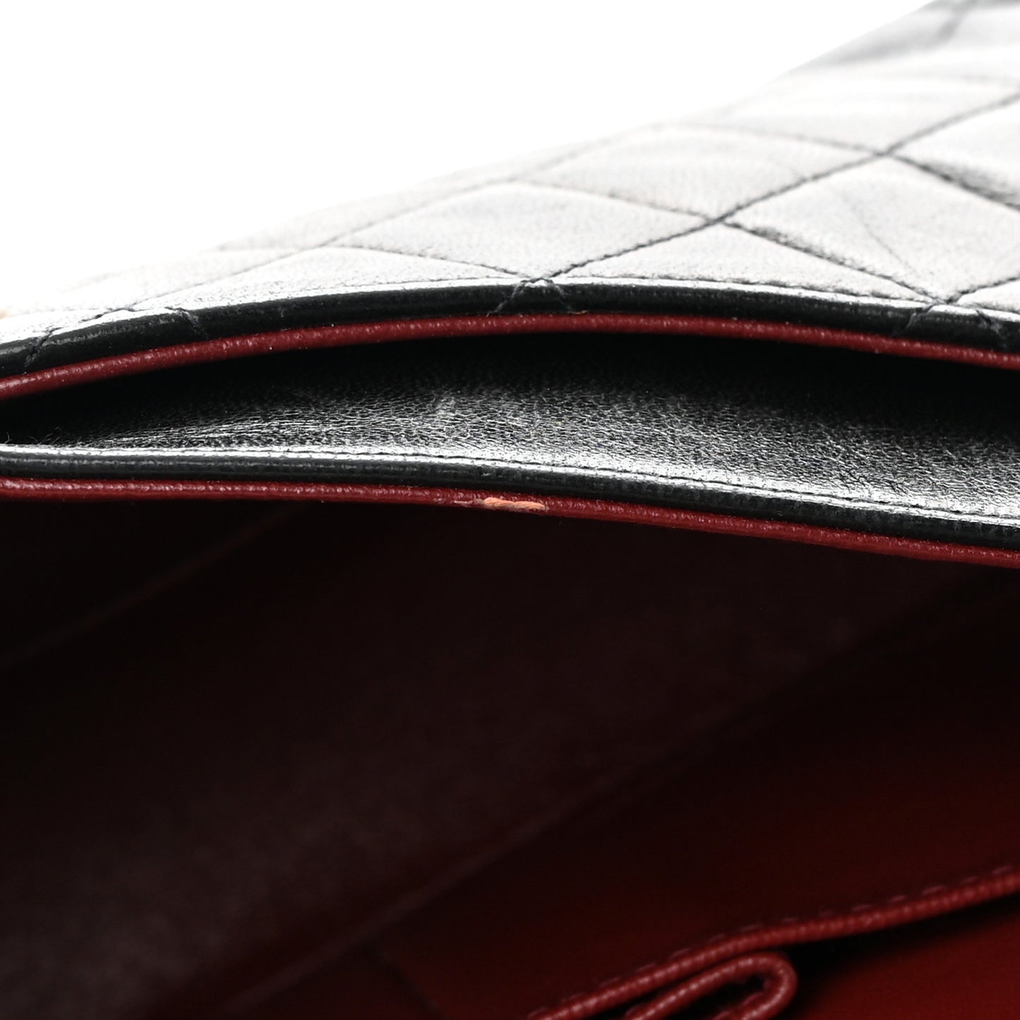 Lambskin Quilted Small Double Flap Black