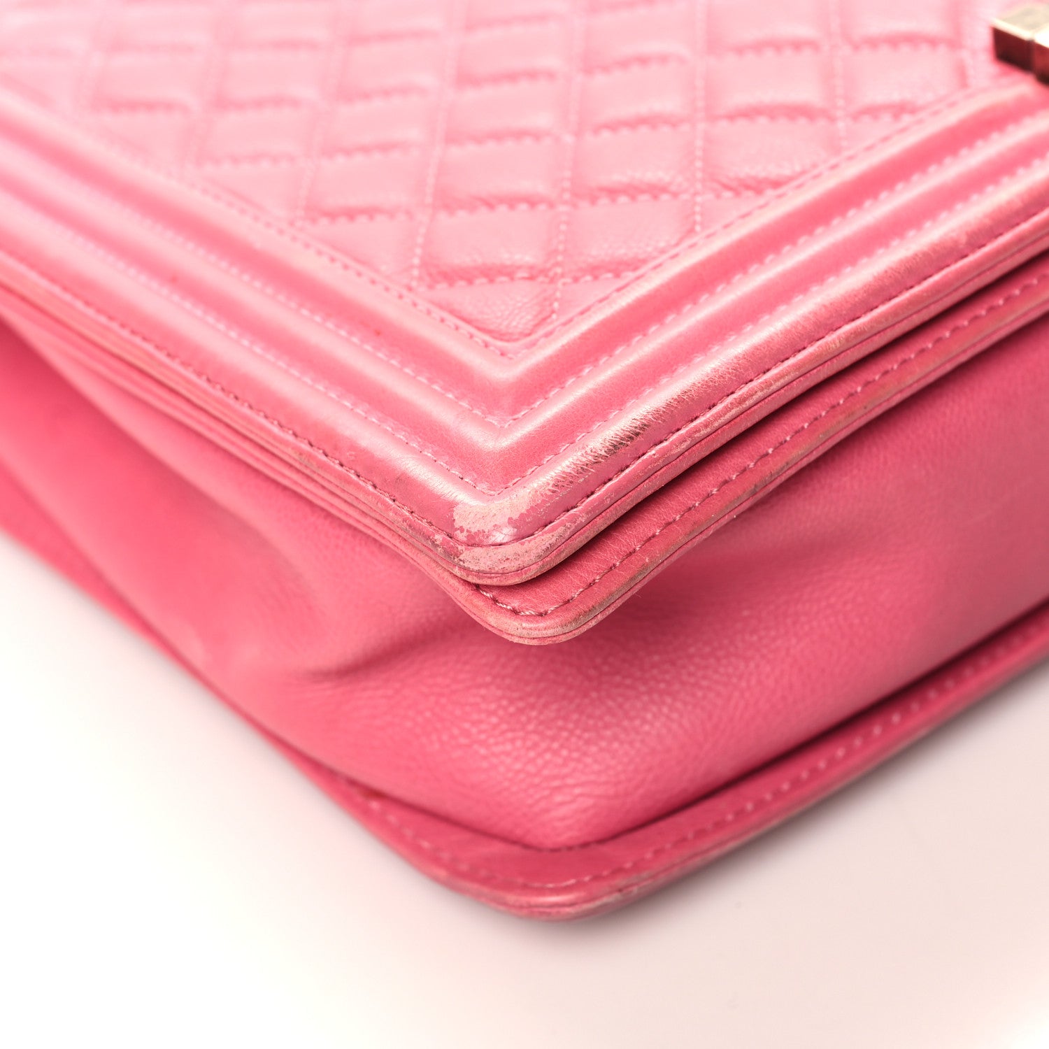 Chanel Calfskin Quilted Large Boy Flap Pink 9 of 15