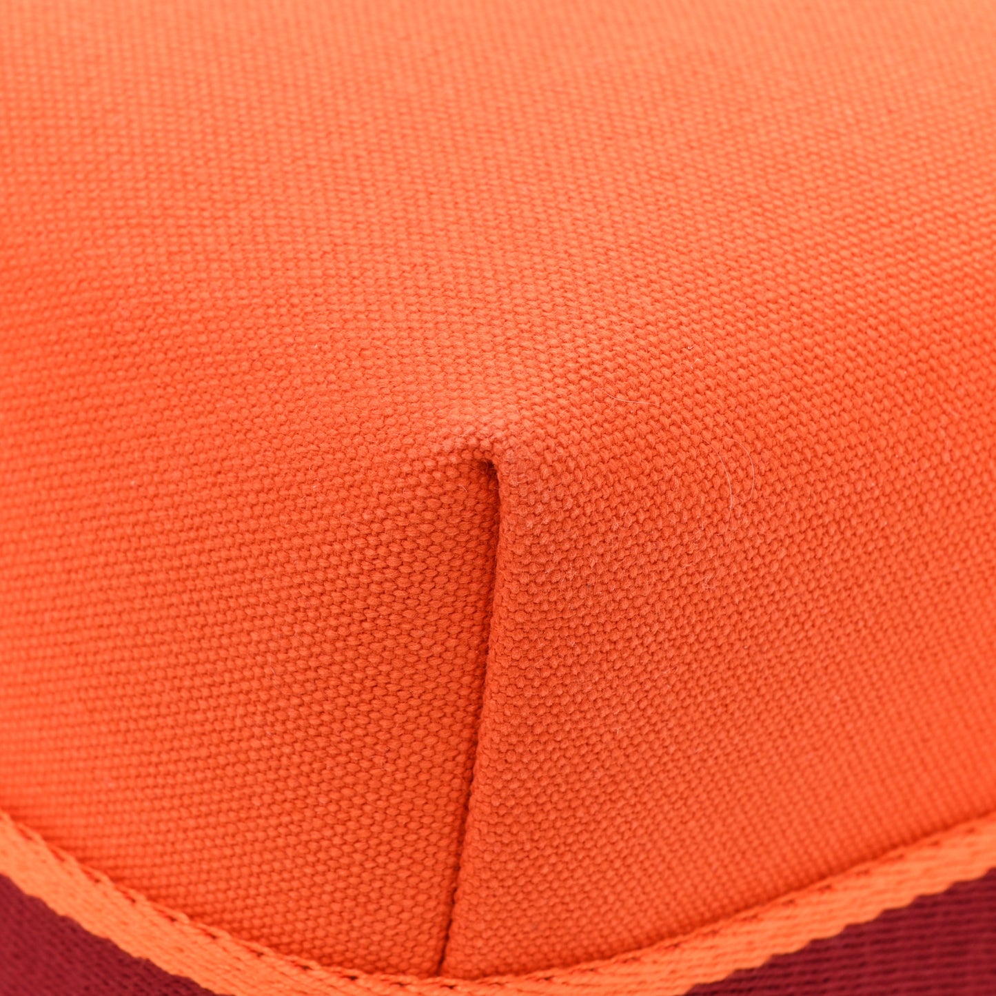 Canvas Large Bride-A-Brac Pouch Orange Feu Burgundy