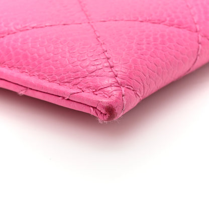 Chanel Caviar Quilted Enamel Card Holder Pink 10 of 13