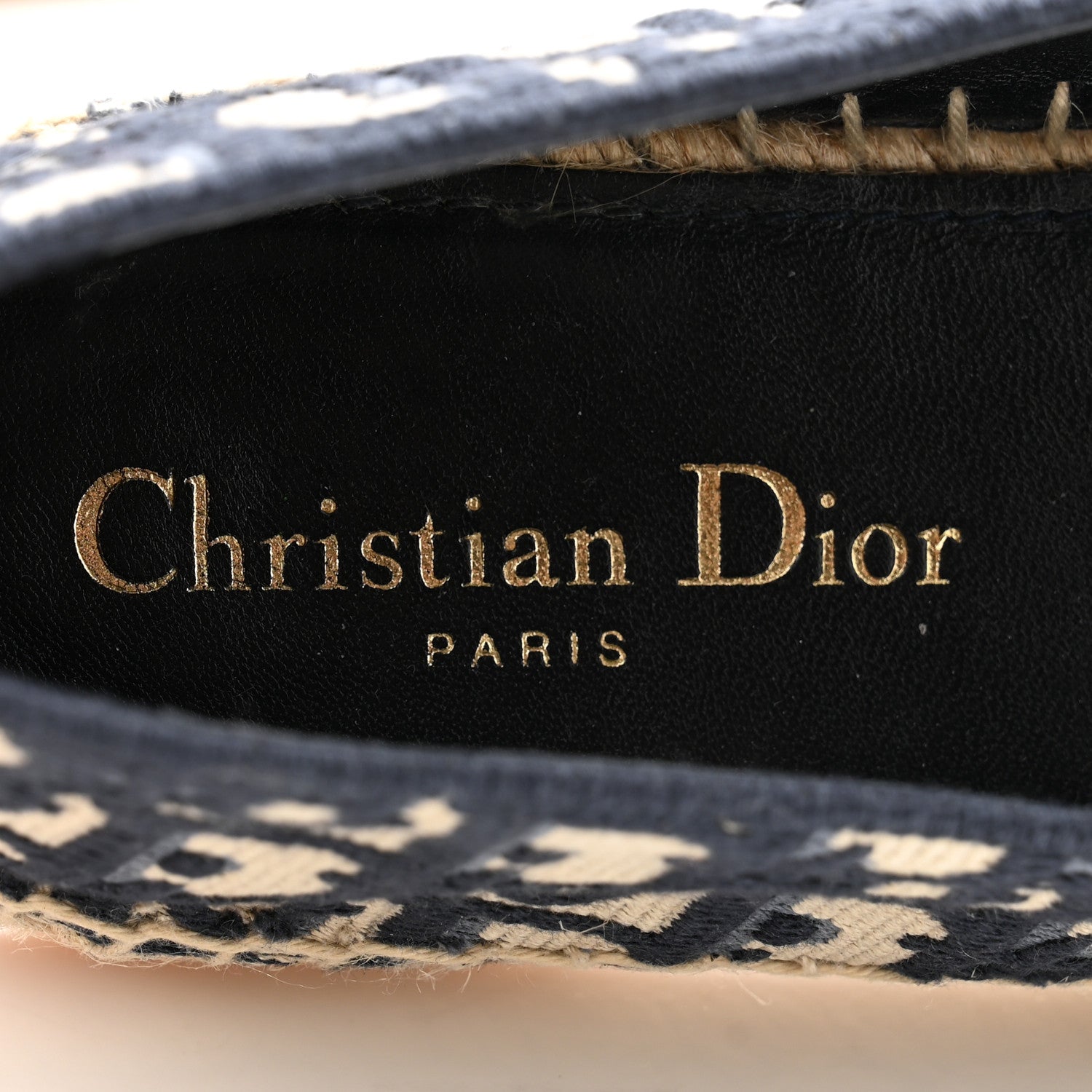 Christian Dior Oblique Embroidered Granville 15mm Espadrilles 38.5 Deep Blue 11 of 20