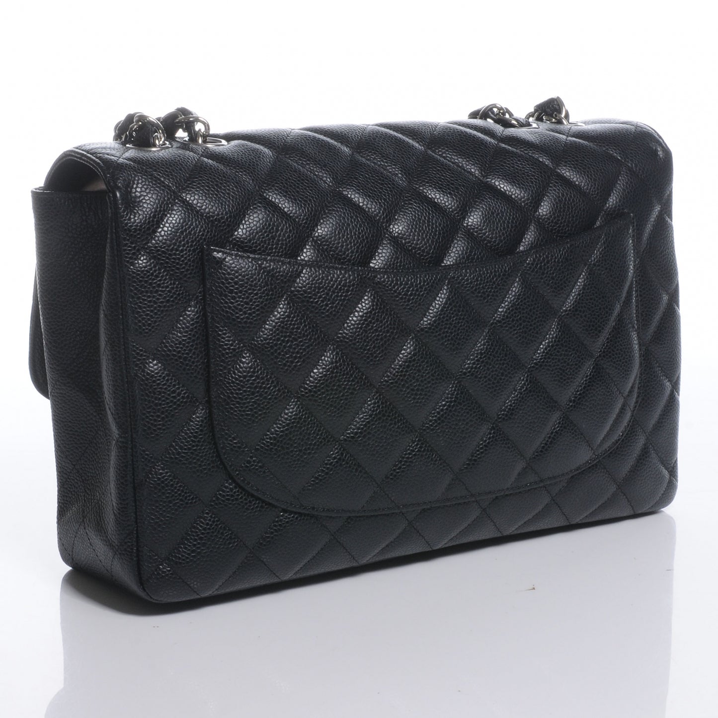 Caviar Jumbo Single Flap Black