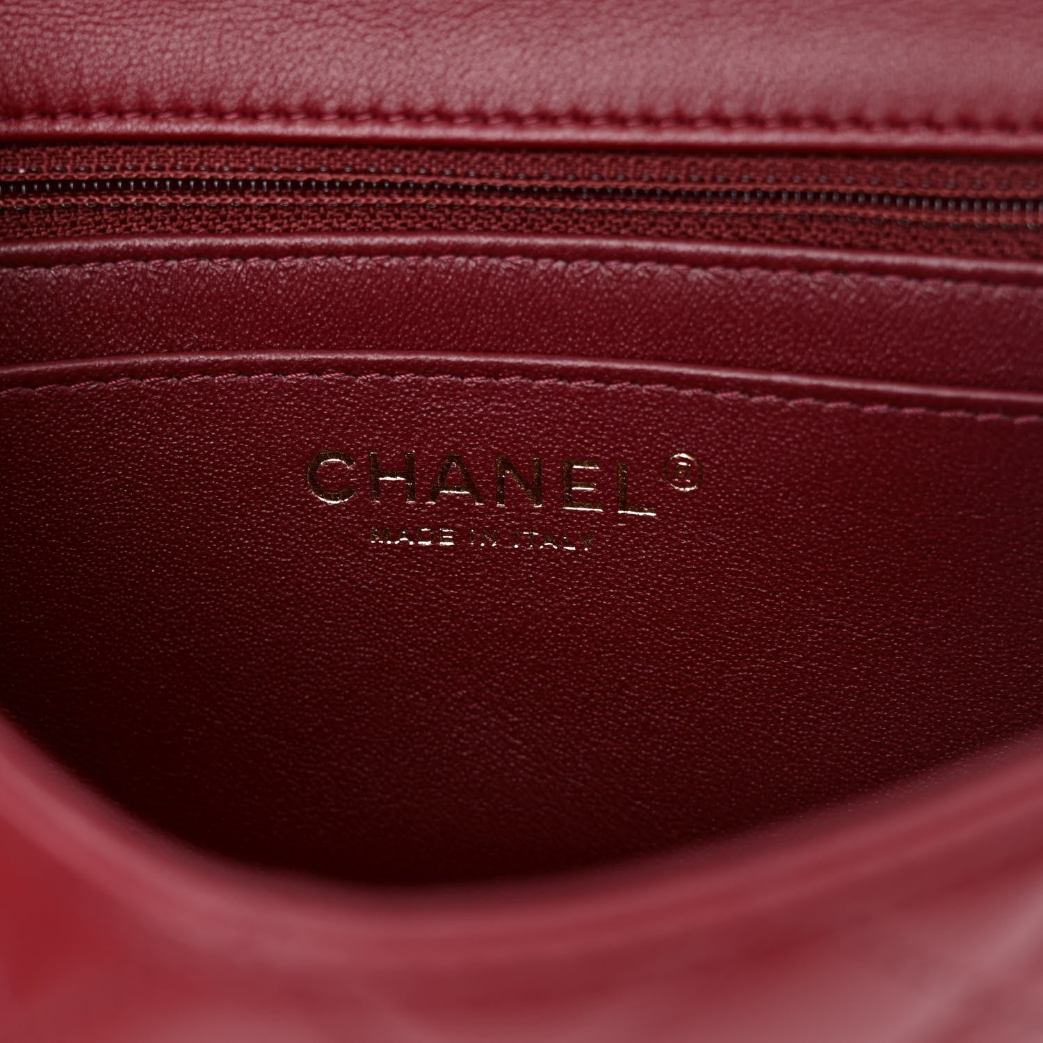 Chanel Lambskin Quilted Mini Rectangular Flap Burgundy 6 of 11