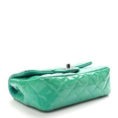 Chanel Patent Calfskin Quilted Mini Rectangular Flap Green 4 of 11