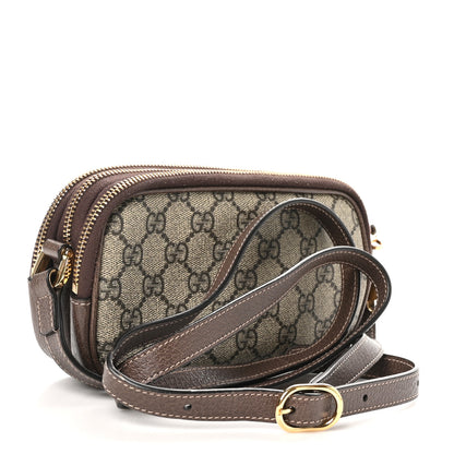 Gucci GG Supreme Monogram Web Mini Ophidia GG Bag Brown 3 of 10