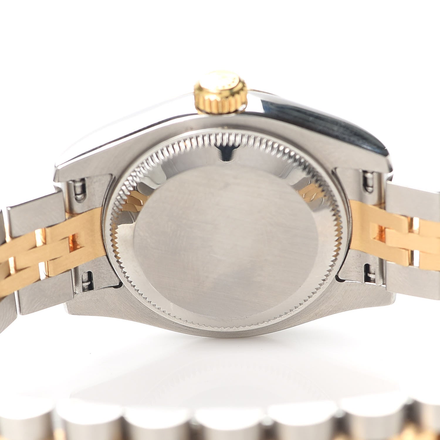 Rolex Stainless Steel 18K Yellow Gold Diamond 26mm Oyster Perpetual Datejust Watch Blue 179173 4 of 6