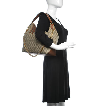 Gucci GG Supreme Monogram Large Linea A Hobo Light Brown 2 of 9