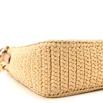 Prada Yarn Raffia Effect Crochet Mini Re-Edition 2000 Shoulder Bag Naturale 8 of 9