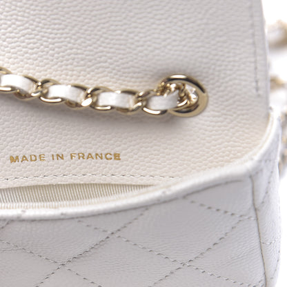 Chanel Caviar Quilted Flap Chain Waist Bag White 7 of 12