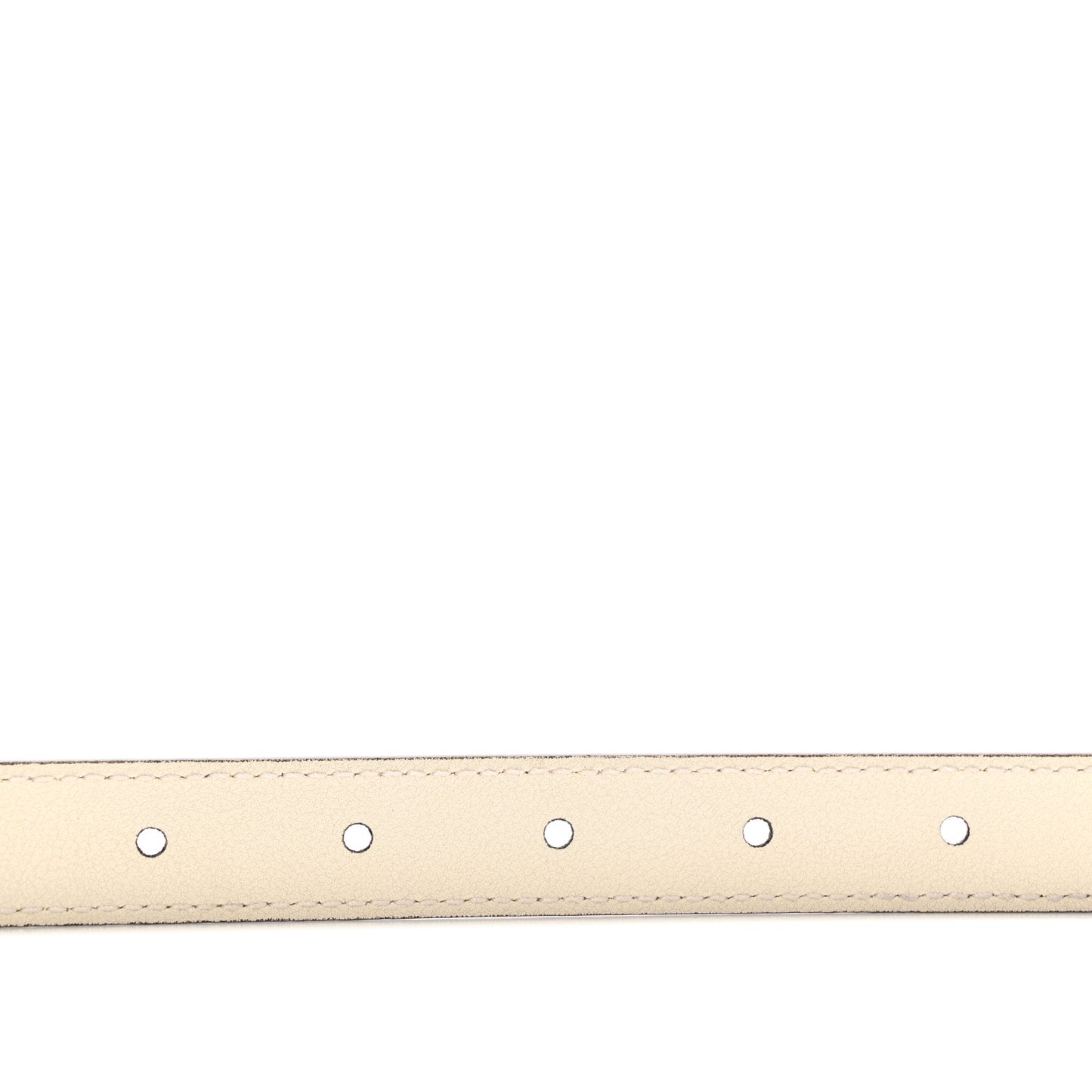 Plutone Calfskin Palladium Double G 20mm Belt 80 32 Mystic White