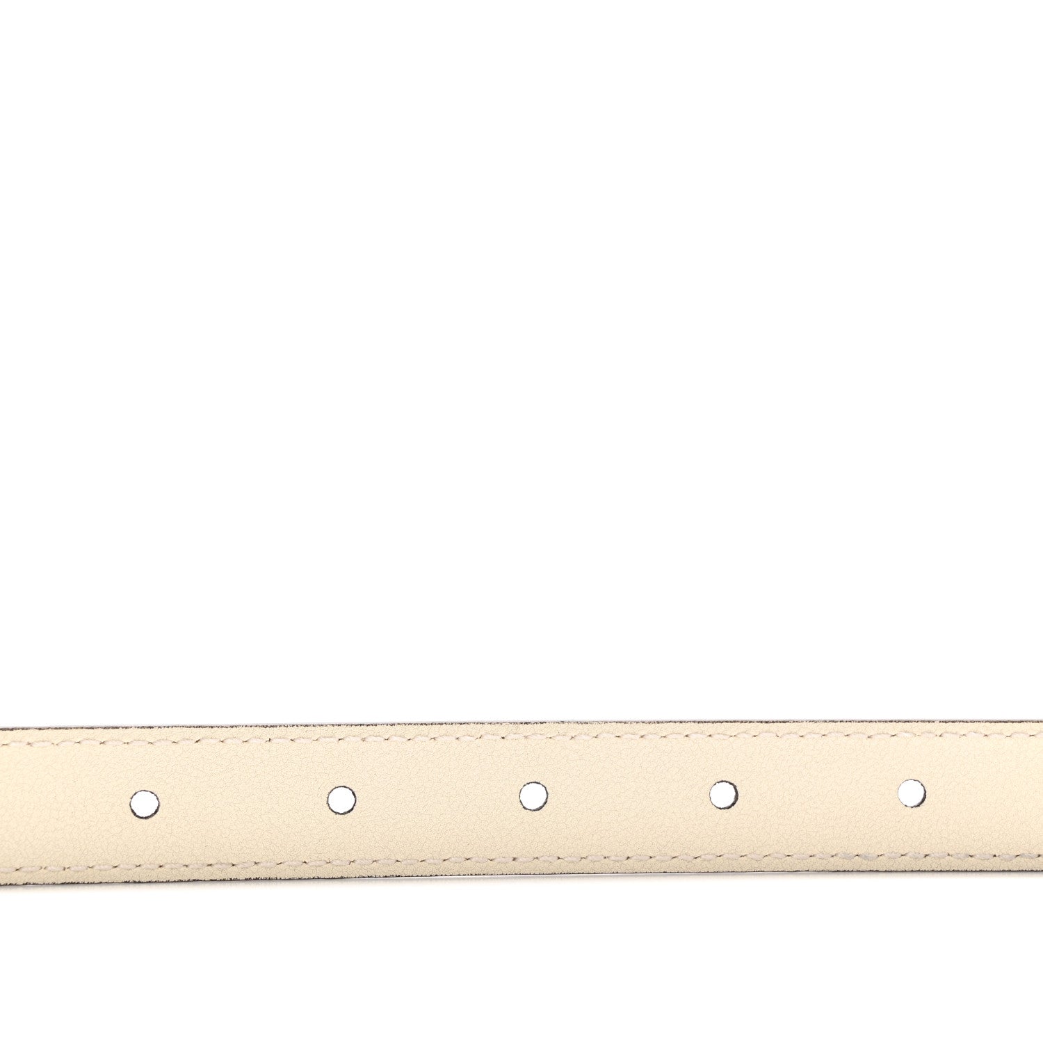 Gucci Plutone Calfskin Palladium Double G 20mm Belt 80 32 Mystic White 4 of 5