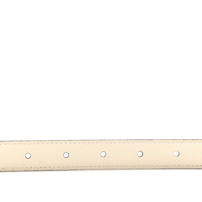 Gucci Plutone Calfskin Palladium Double G 20mm Belt 80 32 Mystic White 4 of 5