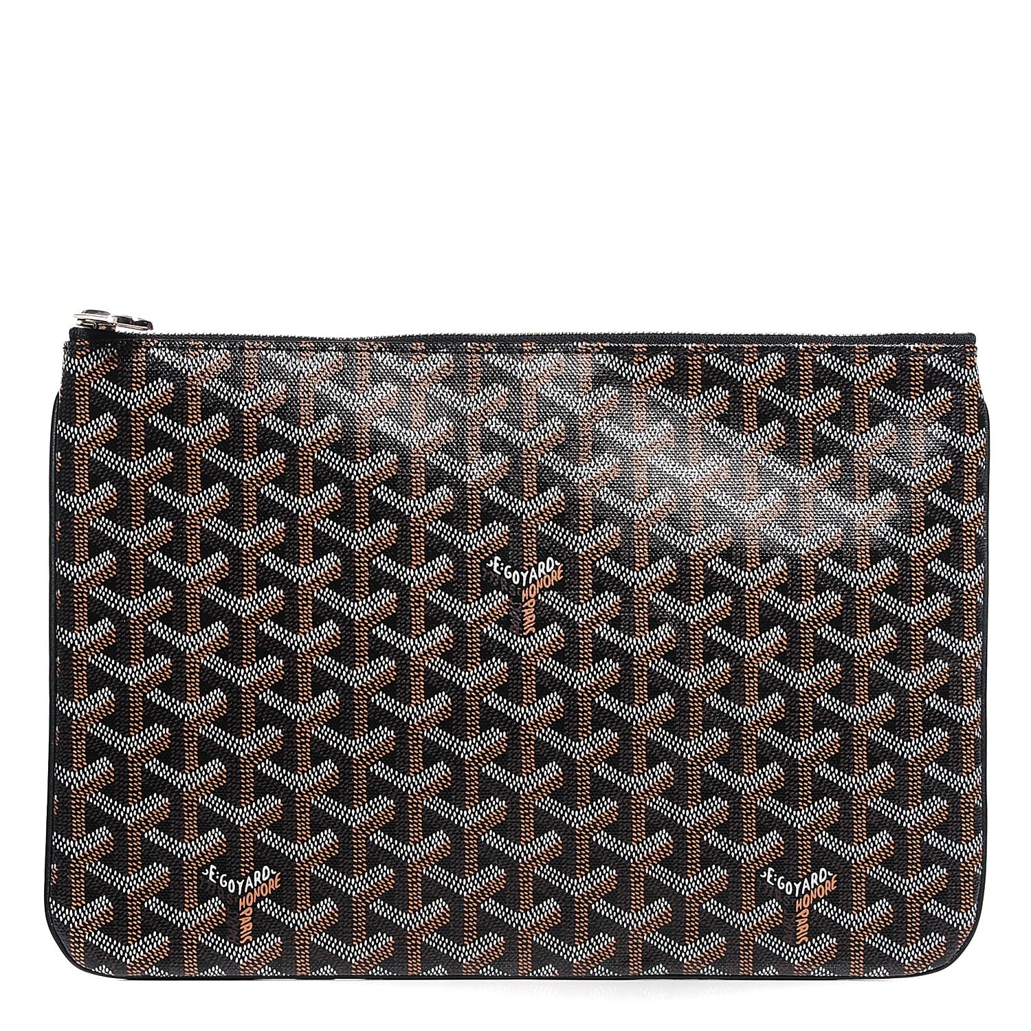 Goyard Goyardine Senat Pochette MM Black Gold 1 of 9