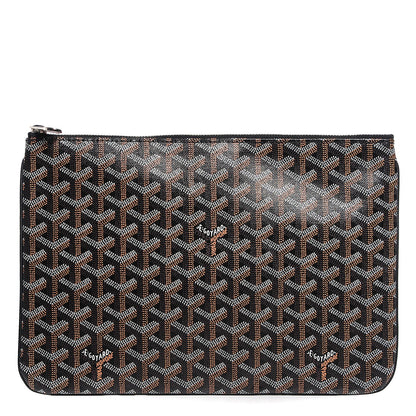 Goyard Goyardine Senat Pochette MM Black Gold 1 of 9