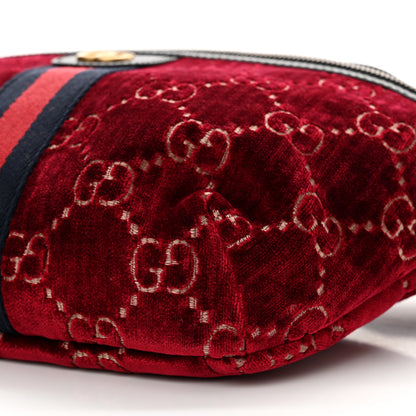 Gucci GG Monogram Velvet Belt Bag Red Cipria 10 of 10