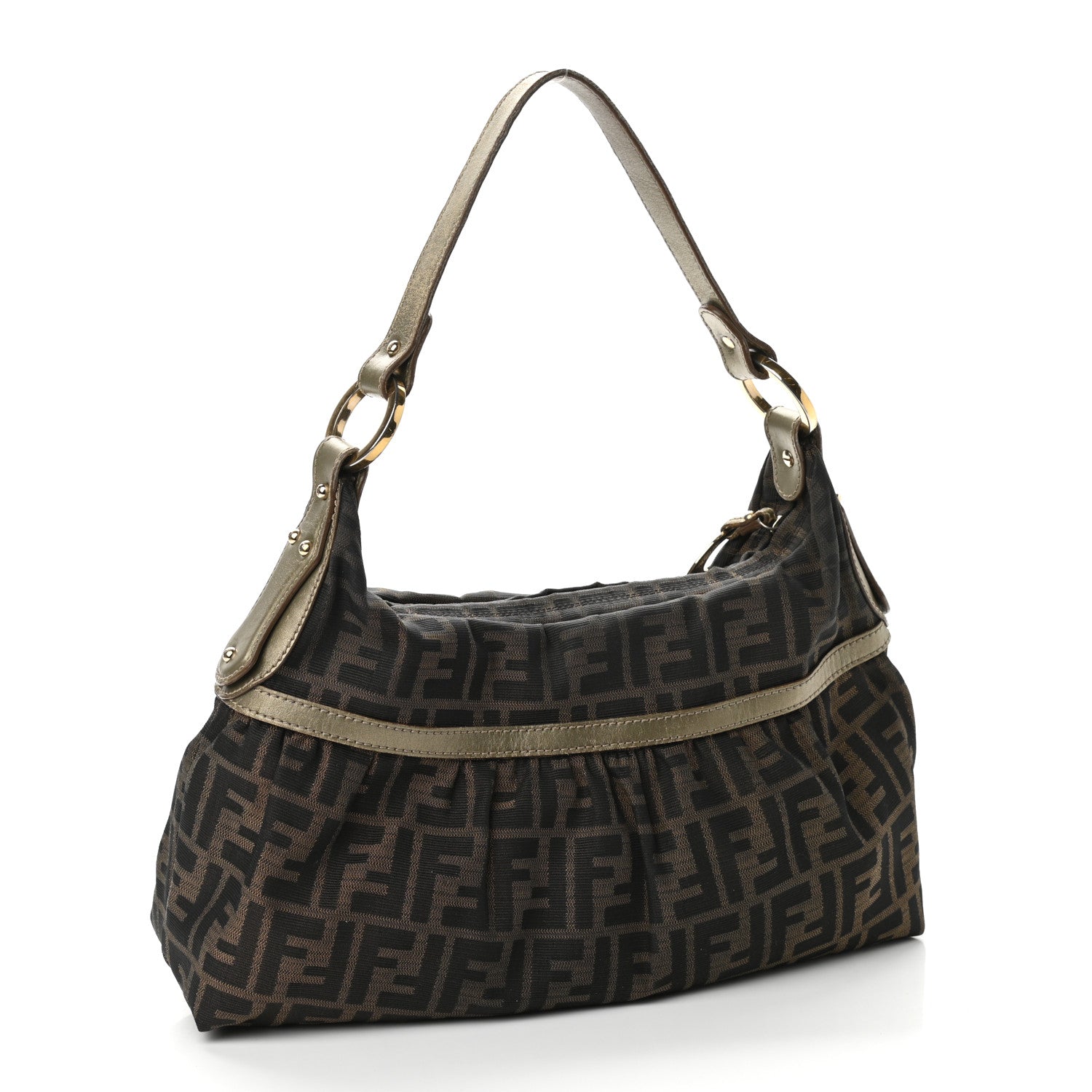Fendi Zucca Chef Hobo Tobacco Gold 3 of 16