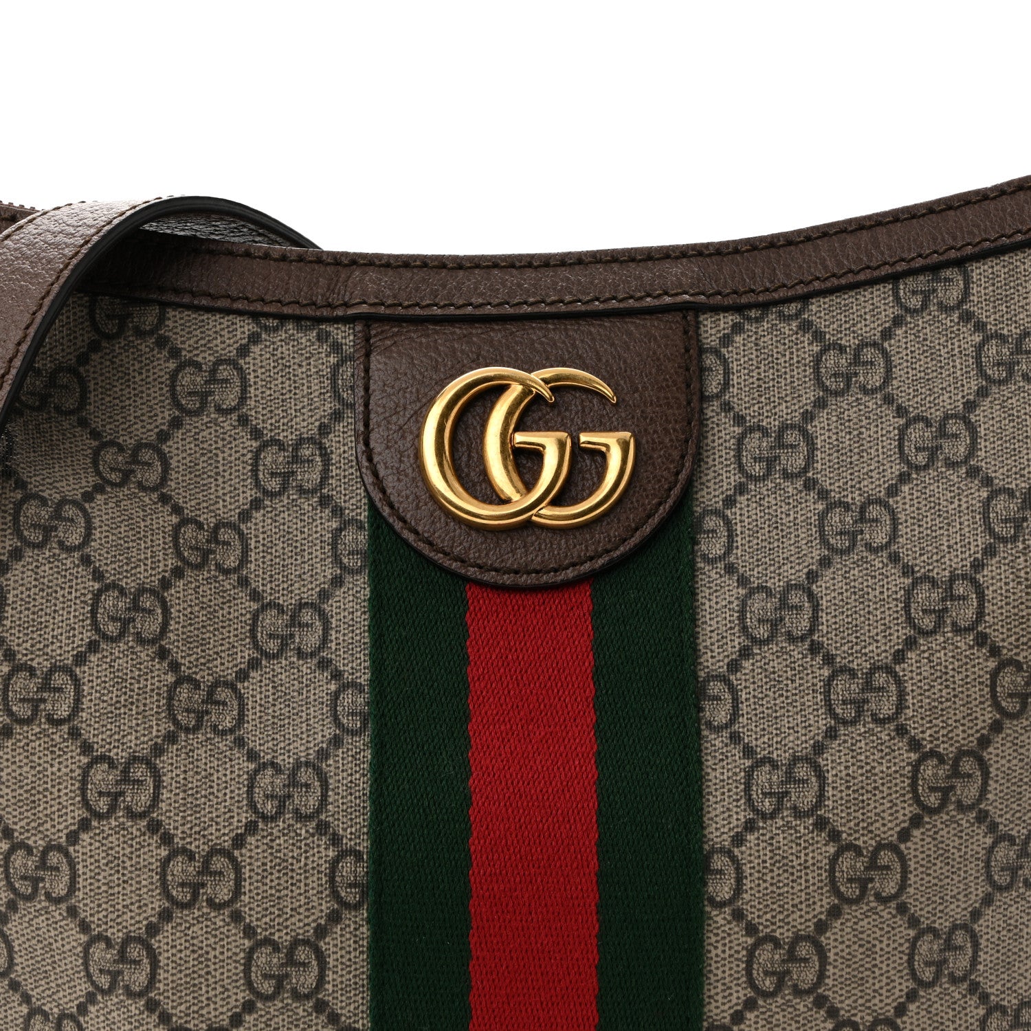 Gucci GG Supreme Monogram Web Small Ophidia Half Moon Hobo Brown 8 of 13