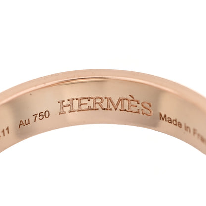 Hermes 18K Rose Gold Kelly Gavroche Ring 52 6 4 of 7