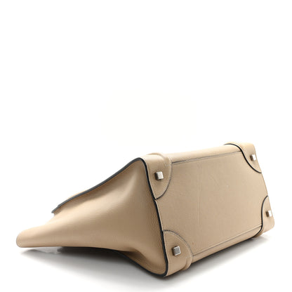 Celine Drummed Calfskin Mini Luggage Dune 4 of 11