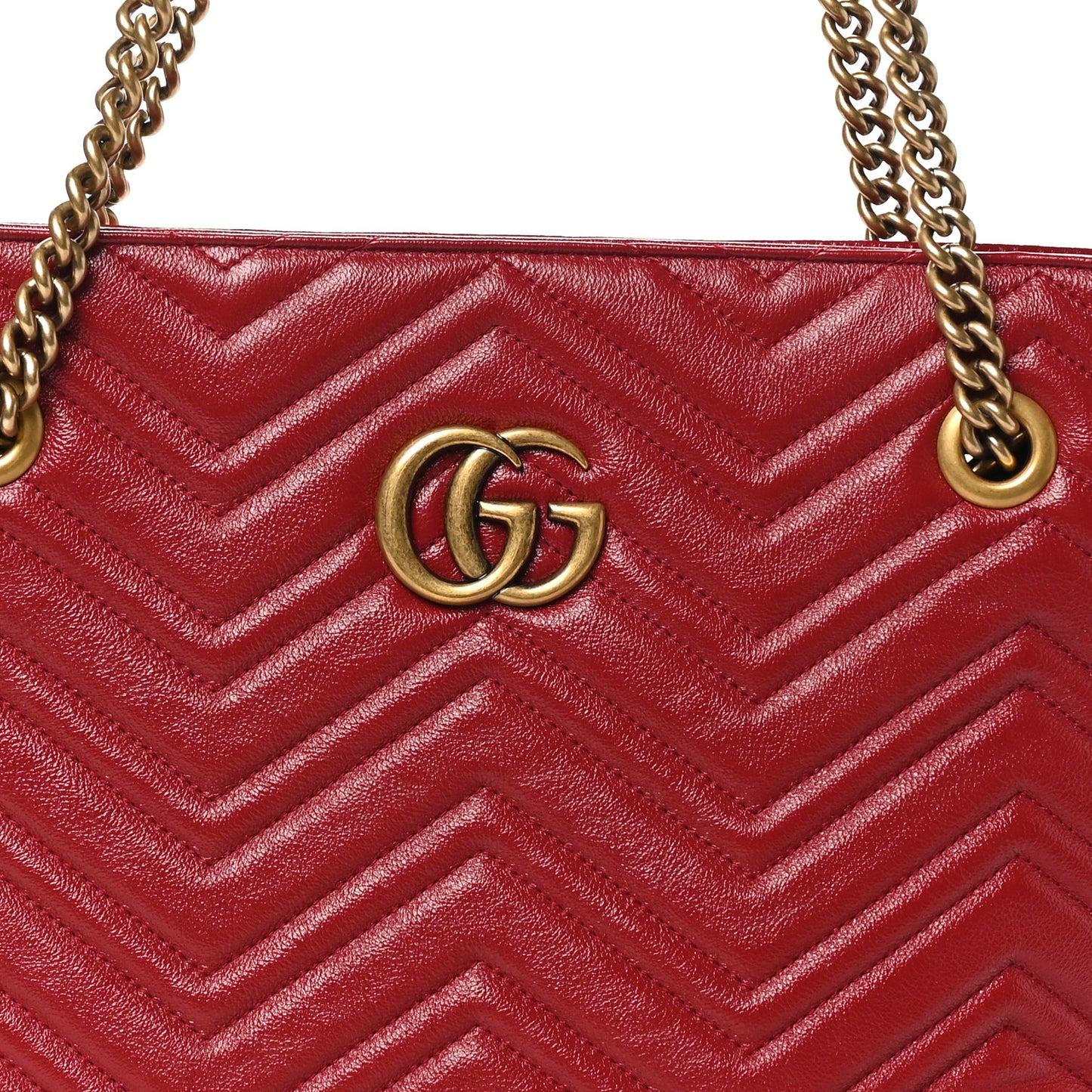 Azalea Calfskin Matelasse Medium GG Marmont Slim Tote Romantic Cerise