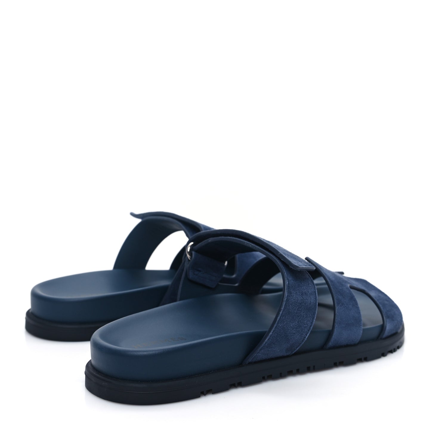 Suede Goatskin Womens Chypre Sandals 37.5 Bleu Celeste