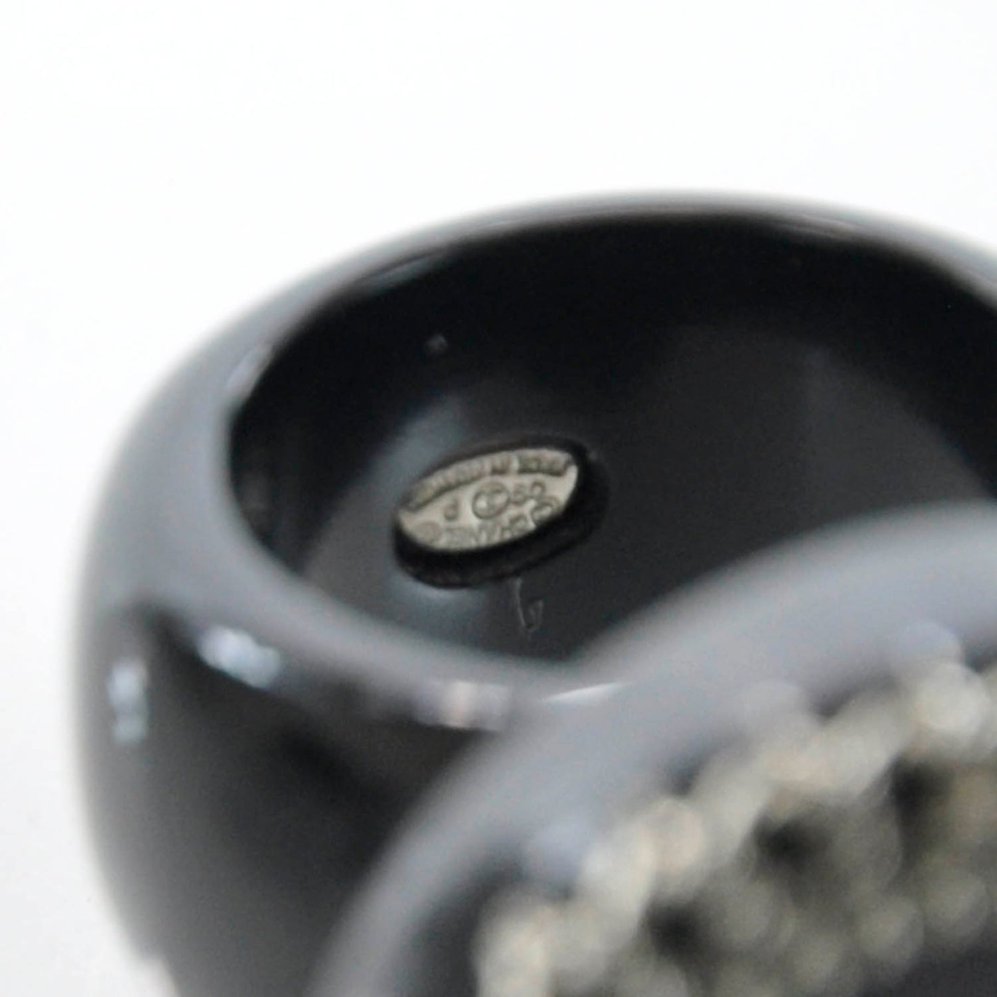 Resin Chain CC Ring 6 Black