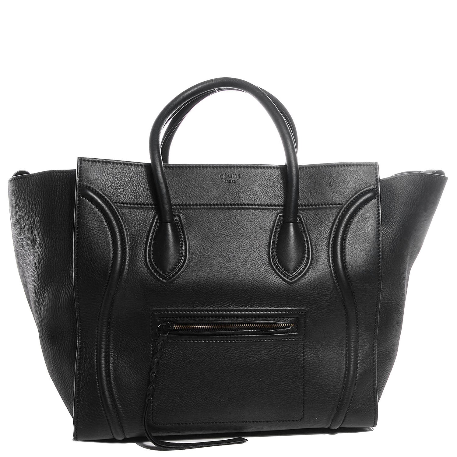 Celine Supple Calfskin Large Phantom Luggage Black 1 of 8